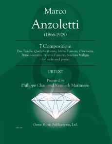 Anzoletti 7 Composizioni per Viola - Piano (Prepared Philippe Chao and Kenneth Martinson) (Urtext)