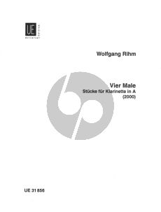 Rihm Vier Male for Clarinet in A (2000)