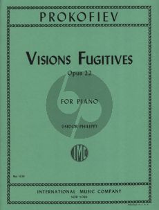 Prokofieff Visions Fugitives Op.22 for Piano (Edited by Isidor Philipp)