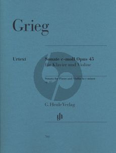 Grieg Sonate c-moll Op. 45 fur Violine und Klavier (Herausgeber Egon Voss) (Henle-Urtext)