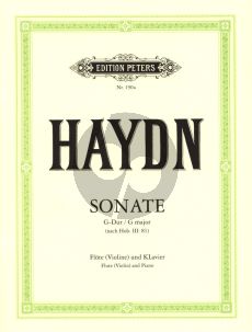 Haydn Sonate G-dur Op.77 No.1 Flute[Violin] and Piano (after String Quartet Op. 77 No.1 Hob.III:81)