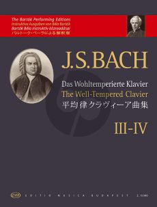 Bach Das Wohltemperierte Klavier 3 - 4 fur Klavier (herausgegeben von Bela Bartok)