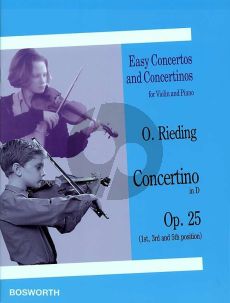 Rieding Concertino D-Major Op.25 Violin-Piano (1st, 3rd and 5th Position)