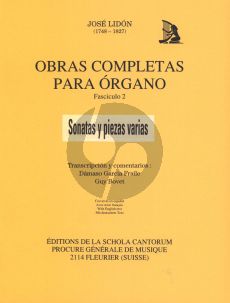 Lidon Obras Completas Vol. 2 Organo (Sonatas y piezas varias) (Guy Bouvet, Dámaso García Fraile)