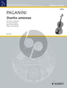 Paganini Duetto Amoroso for Violin and Piano (Max Kergl (Publisher) / Georg von Albrecht (Editor))