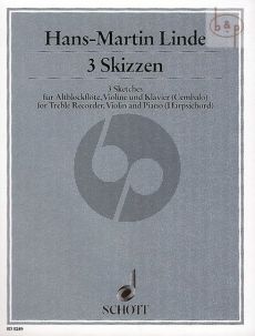 3 Skizzen (Treble Rec.-Vi.-Piano)