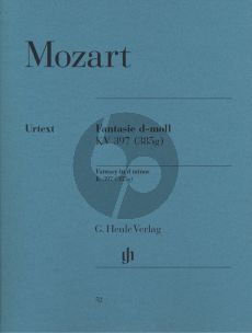 Mozart Fantasie d-moll KV 397 (385g) Klavier (Herausgeber Ulrich Scheideler - Fingersatz Walther Lampe) (Henle-Urtext)