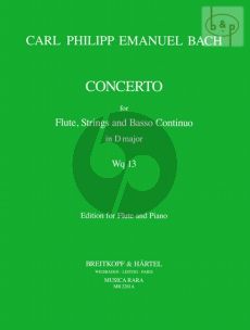 Concerto D-major WQ.13 (Flute-Strings-Bc) (piano red.)