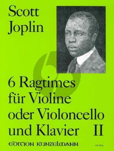 Joplin 6 Ragtimes Vol.2 Violine oder Violoncello und Klavier (Hans-Dieter Forster)