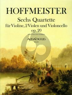 Hoffmeister 6 Quartette Op. 20 Violin-2 Violas-Violoncello (Score/Parts) (edited by Yvonne Morgan)