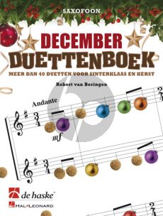 Beringen December Duettenboek for 2 Equal Saxophones (Easy to Intermediate Level)