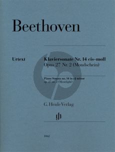 Beethoven Sonata No.14 Opus 27 No. 2 C-sharp minor (Moonlight / Mondschein) Klavier (edited by Norbert Gertsch and Murray Perahia) (Henle-Urtext)