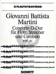 Martini Konzert G-dur Flote-Streicher und Bc (Klavierauszug) (István Homolya)