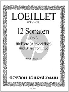 Koeikket 12 Sonaten Op.3 Vol.4 No.10-12 fur Flote [Altblockflote] und Bc (Herausgeber Istvan Máriássy)