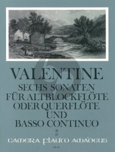 Valentine 6 Sonaten Op. 5 Vol. 2 No. 4 - 6 Altblockflöte (Flöte) und Bc (Willy Hess)