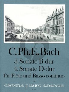 Bach Sonate No.3 B-dur (WQ 125) - Sonate No.4 D-dur (WQ126) Flöte-Bc (Manfredo Zimmermann)