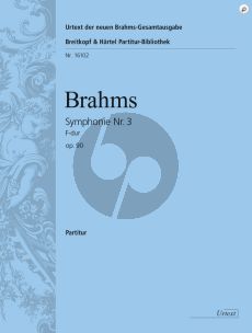 Brahms Symphony No. 3 in F major Op. 90 Fullscore (Urtext based on the new Complete Edition G. Henle Verlag) (edited by Robert Pascall [orch])