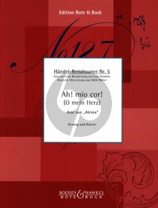 Handel Ah mio cor (Oh mein Herz) in c-Moll Aria aus Alcina fur Hohe (f-as) Stimme und Klavier