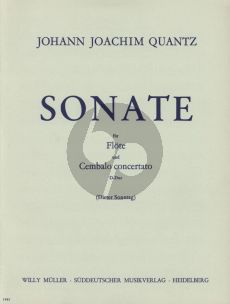 Quantz Sonate D dur Flote mit Konzertierendem Cembalo (Herausgegeben von Dieter Sonntag)