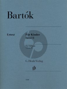 Bartok Für Kinder Vol.2 Klavier (László Vikárius und Vera Lampert) (Henle-Urtext)