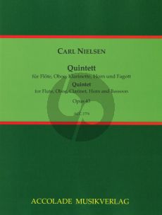 Nielsen Quintet Opus 43 Woodwind Quintet (Score/Parts)