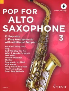 Pop for Alto Saxophone (12 Pop-Hits in Easy Arrangements) Vol.3 (1 - 2 Saxophones) (Bk-Online Download) (edited by Uwe Bye)