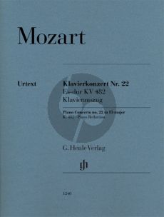 Mozart Konzert No. 22 Es-dur KV 482 Klavier und Orchester (Klavierauszug) (Cliff Eisen)