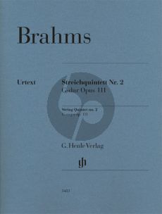 Brahms String Quintet No.2 in G-major Op.111 - Set of Parts