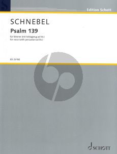 Schnabel Psalm 139 for Voice with Percussion ad lib. Score