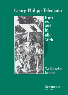 Telemann Ruft es aus in alle Welt TWV1:1230 4 Solostimmen, Chor und Instrumenten Partitur (Gustav Fock)