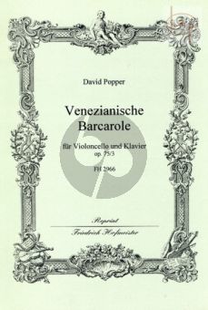 Venezianische Barcarolle Op.75 No.3