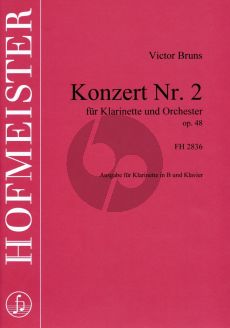 Bruns Konzert No. 2 Op. 48 Klarinette und Orchester (Klavierauszug)