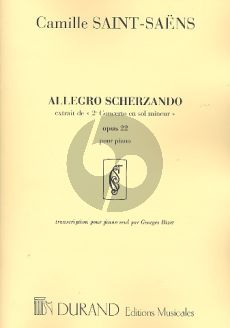 Saint-Saens Allegro Scherzando (de Concert No.2 Op.22) Piano seule (transcr. par Georges Bizet)