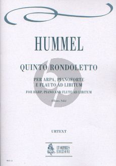 Hummel Rondoletto No.5 Harp and Piano with Flute ad lib. (Score/Parts) (Roberto Illiano and Luca Lévi Sala)