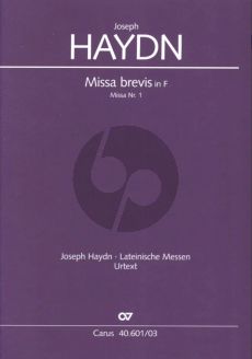 Haydn Missa Brevis F-dur Hob.XXII:1 2 Sopr. Soli-SATB- Orchestra (Vocal Score) (edited by Willi Schulze)