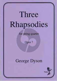 Dyson 3 Rhapsodies Op. 7 String Quartet (Score/Parts)