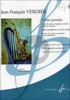 Cartes Postales for Alto Saxophone and Piano Book with Cd