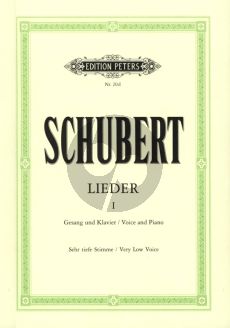 Schubert Lieder vol.1 fur Sehr Tiefe Stimme und Klavier (Herausgeber Max Friedlander) (Peters)