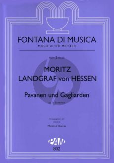 Landgraf von Hessen Pavanen und Gagliarden 5 Instrumente (Part./Stimmen) (Manfred Harras)