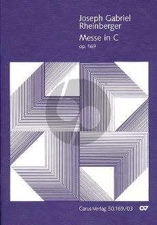 Rheinberger Messe C-dur Op.169 SATB soli-Chor-Orch. Klavierauszug