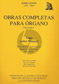 Lidon Obras Completas Vol. 3 Organo (Fugas (sobre himnos)) (Guy Bouvet, Dámaso García Fraile)