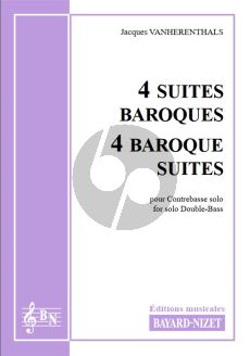 Vanherenthals 4 Baroque Suites for Double Bass Solo