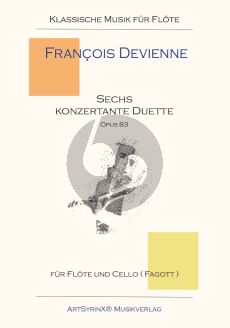 Devienne 6 Konzertante Duette Op.83 fur Flute und Violoncello [Fagott] Spielpartitur
