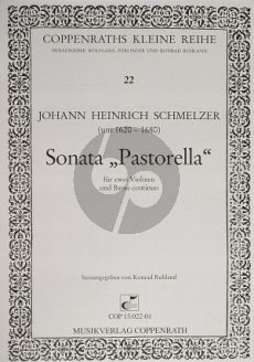 Schmelzer Sonata pastorella 2 Violinen und Bc (Partitur) (Konrad Ruhland)