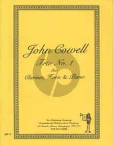 Cowell Trio No.1 (Clarinet[Bb]-Horn[F]-Piano) (Score/Parts)