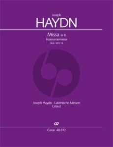 Haydn Harmoniemesse Missa in B Partitur