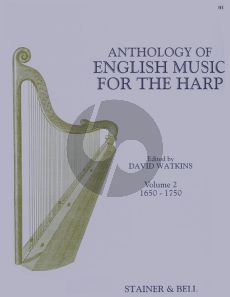 Album Anthology of English Music Vol.2 1650 - 1750 for Harp (edited by David Watkins)