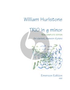 Hurlstone Trio g-minor for Clarinet, Bassoon and Piano Score and Part (New Complete Edition)