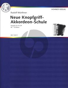 Wurthner Neue Knopfgriff Akkordeonschule B Griff 48-120 Basse