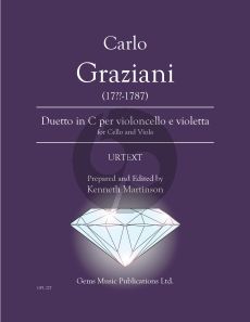 Graziani Duetto in C per Violoncello - Viola (Prepared and Edited by Kenneth Martinson) (Urtext)